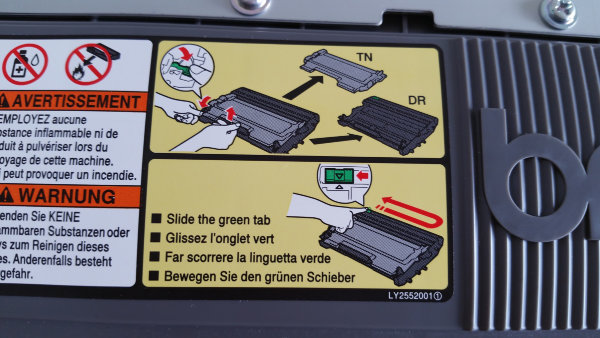 Toner wechsel bei Brother Toner