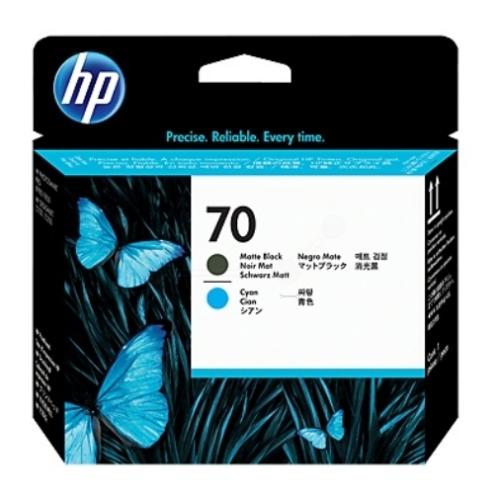 HP Druckkopf schwarz matt / Cyan (C9404A / 70)