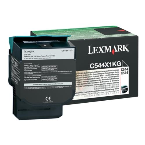 Lexmark Toner schwarz (C544X1KG / 0C544X1KG) (Return, hohe Kapazität)
