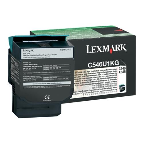 Lexmark Toner schwarz (C546U1KG / 0C546U1KG) (Return, hohe Kapazität)