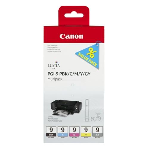 Canon Tintenpatrone schwarz foto / Cyan / magenta / gelb / grau (1034B013 / PGI9) (Multipack)