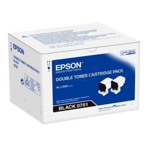Epson Toner schwarz (C13S050751 / 0751) (Doppelpack)