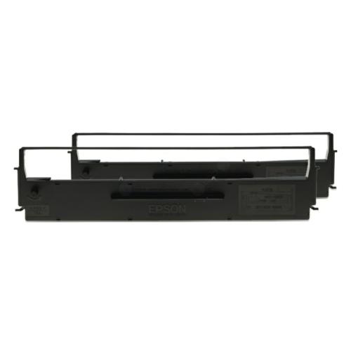 Epson Farbband schwarz (C13S015614 / S015614) (Doppelpack)
