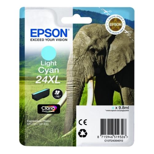 Epson Tintenpatrone Cyan-Foto (C13T24354012 / 24XL) (hohe Kapazität)