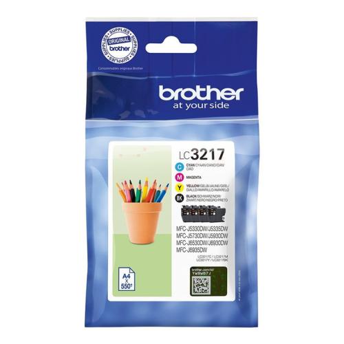 Brother Tintenpatrone schwarz / Cyan / magenta / gelb (LC3217VALDR) (Multipack)