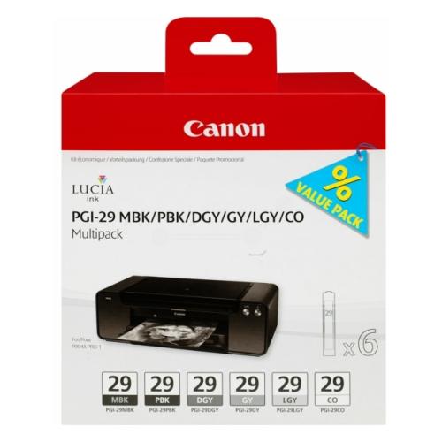 Canon Tintenpatrone schwarz foto / schwarz matt / grau / optimizer (4868B018 / PGI29) (Multipack)