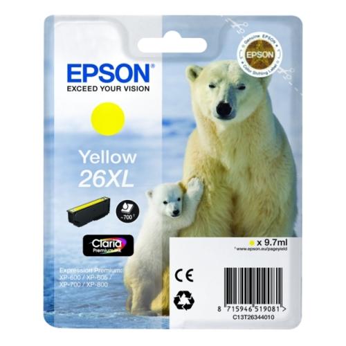 Epson Tintenpatrone gelb (C13T26344012 / 26XL) (hohe Kapazität)