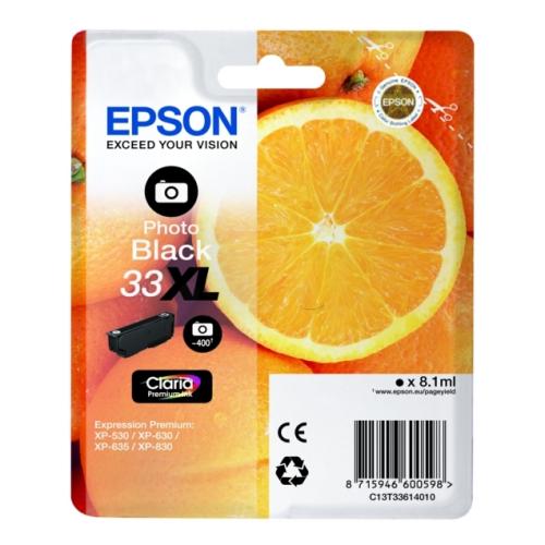 Epson Tintenpatrone schwarz foto (C13T33614012 / 33XL) (hohe Kapazität)