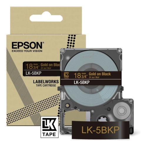 Epson Etiketten schwarz / gold (C53S672095 / LK5BKP)