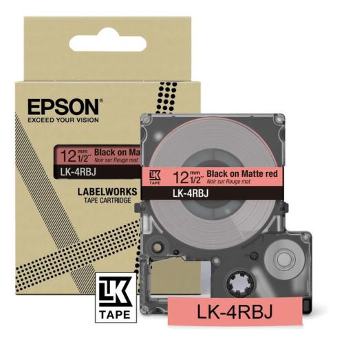 Epson Etiketten schwarz / rot (C53S672071 / LK4RBJ)