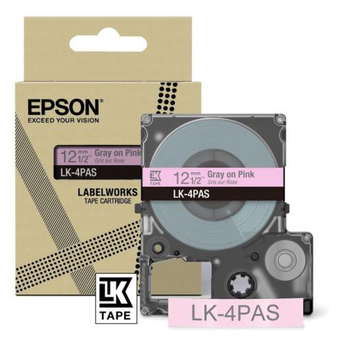 Epson Etiketten gray/Rosa (C53S672103 / LK4PAS)