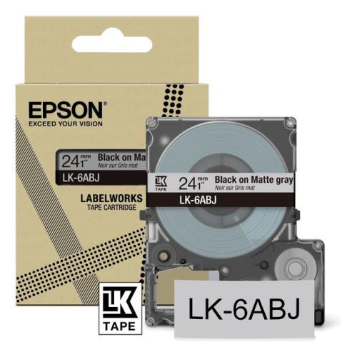 Epson Etiketten schwarz / grau (C53S672088 / LK6ABJ)