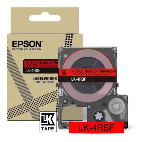 Epson Etiketten schwarz / rot (C53S672099 / LK4RBF)
