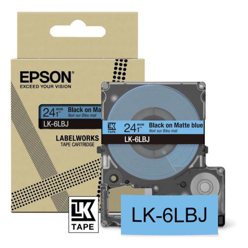 Epson Etiketten schwarz / blau (C53S672082 / LK6LBJ)
