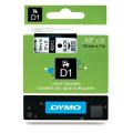 Dymo Etiketten schwarz auf weiss (45013 / S0720530), 12mm, laminiert
