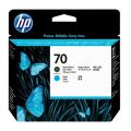 HP Druckkopf schwarz matt / Cyan (C9404A / 70)